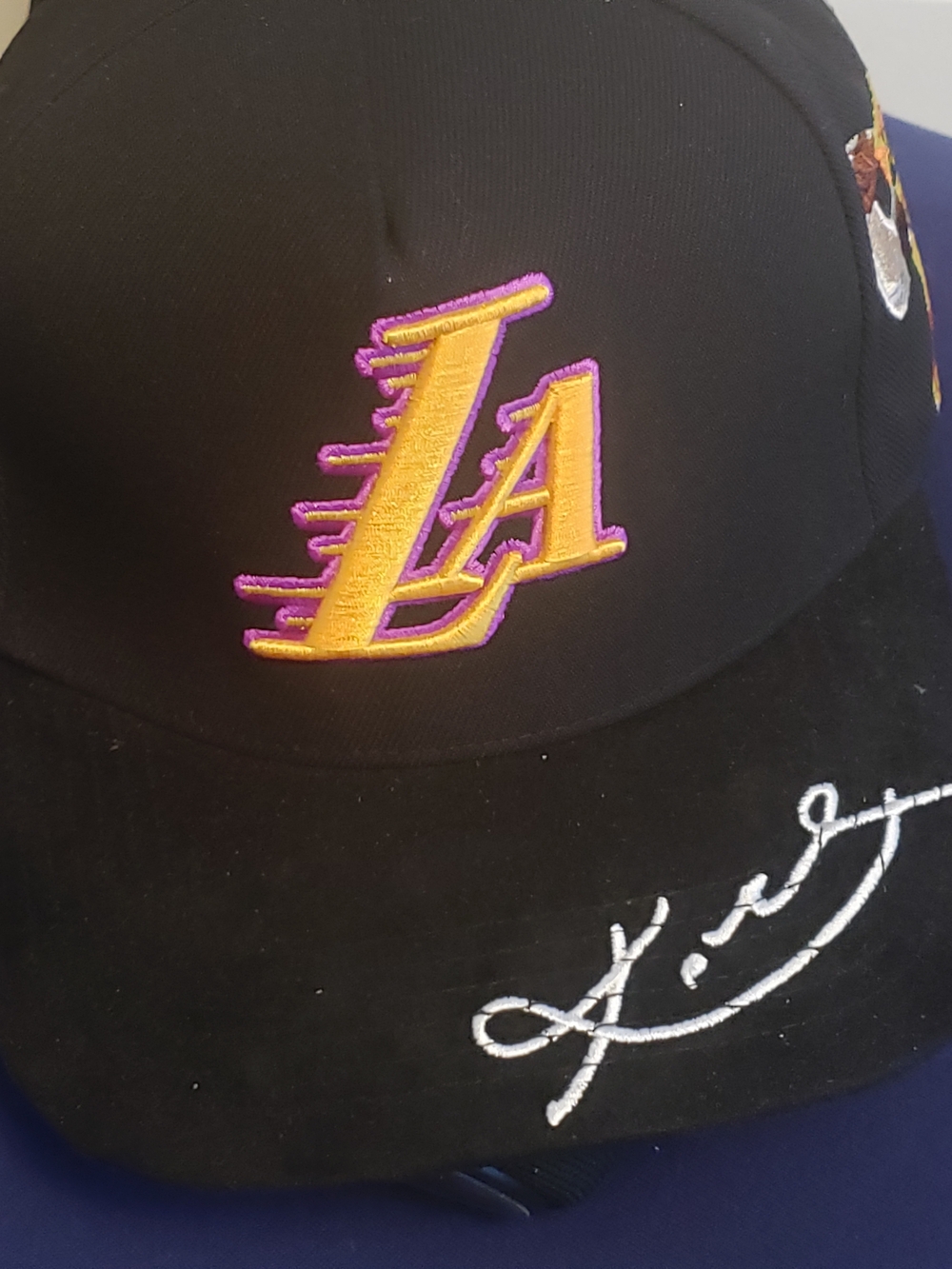 Los Angeles Koby Bryant Embroidered Cap - Black with Purple & Gold Logo